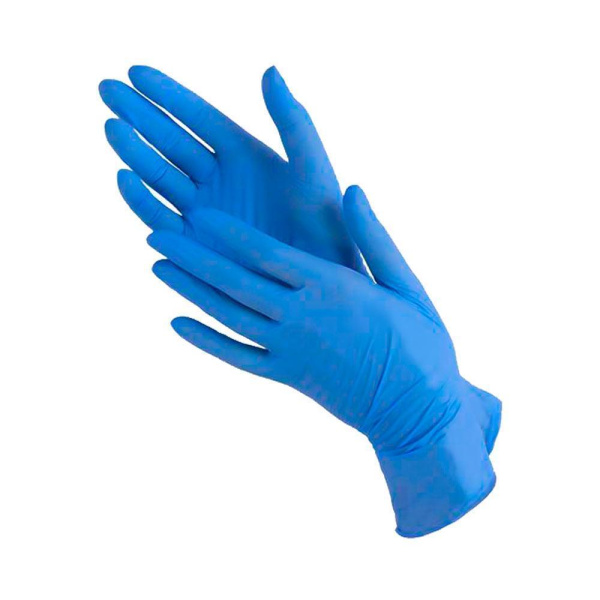 Перчатки нитриловые S, голубые 100 штук