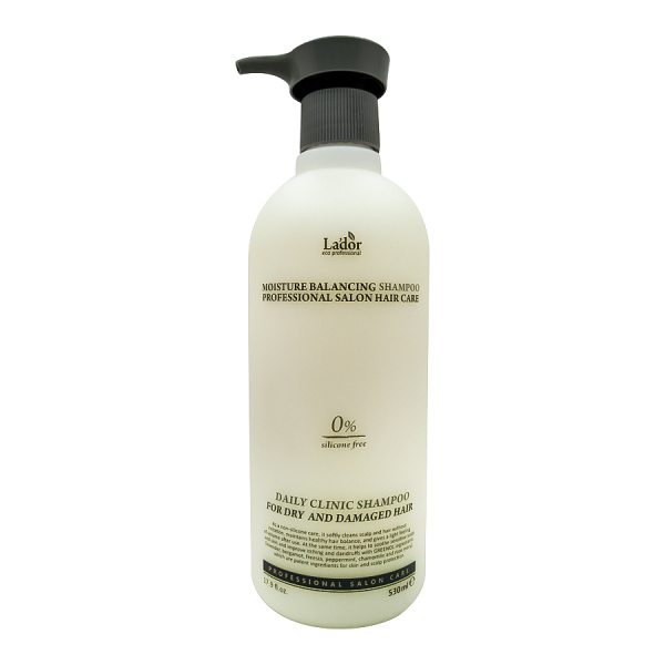 Увлажняющий бессиликоновый шампунь Moisture Balancing Shampoo 530мл Lador