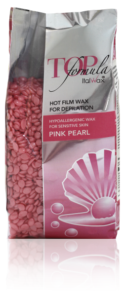 Воск горячий пленочный в гранулах Top Formula Pink Pearl розовый жемчуг 750 гр.  ITALWAX